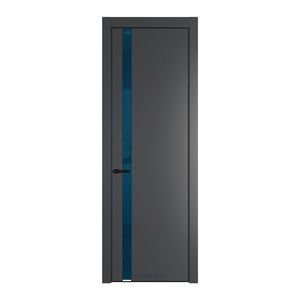 18 PA Графит с профилем Черный с стеклом  зеркало blue