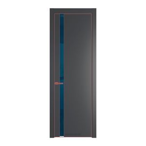 18 PA Графит с профилем Красный антрацит с стеклом  зеркало blue