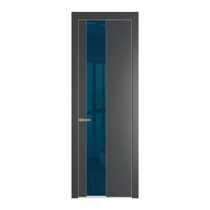 19 PA Графит с профилем Никель с стеклом  зеркало blue