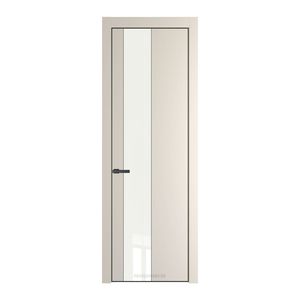 19 PA Кремовая Магнолия с профилем Серая Ночь с вставкой Дарк Вайт люкс