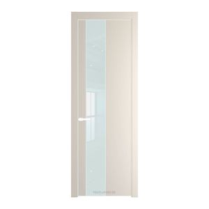 19 PA Кремовая Магнолия с профилем Вайт с стеклом белый лак