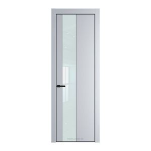 19 PA Лайт Грей с профилем Черный с стеклом белый лак