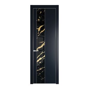 19 PA Нэви Блу с профилем Серебро с стеклом  нефи черный узор золото