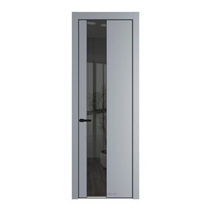 19 PA Смоки с профилем Черный с стеклом  зеркало grey