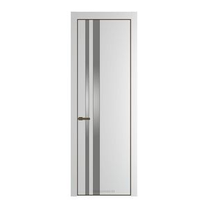 20 PA Крем вайт с профилем Деорэ с стеклом серебро матлак
