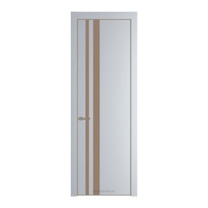 20 PA Лайт Грей с профилем Никель с стеклом  монохром капучино