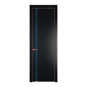 21 PA Блэк с профилем Красный антрацит с стеклом  зеркало blue
