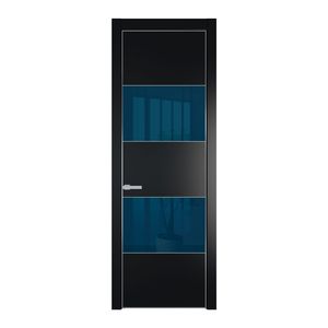 22 PA Блэк с профилем Серебро с стеклом  зеркало blue