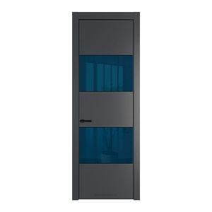 22 PA Графит с профилем Черный с стеклом  зеркало blue