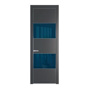 22 PA Графит с профилем Серебро с стеклом  зеркало blue