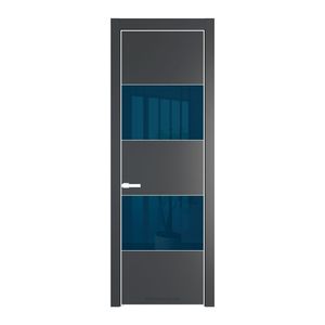 22 PA Графит с профилем Вайт с стеклом  зеркало blue