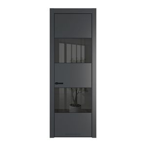 22 PA Графит с профилем Черный с стеклом  зеркало grey