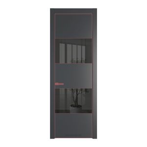 22 PA Графит с профилем Красный антрацит с стеклом  зеркало grey