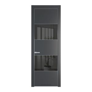 22 PA Графит с профилем Серебро с стеклом  зеркало grey