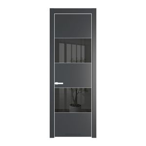 22 PA Графит с профилем Вайт с стеклом  зеркало grey