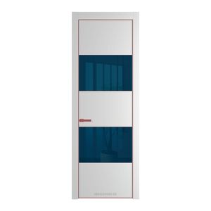 22 PA Крем вайт с профилем Красный антрацит с стеклом  зеркало blue