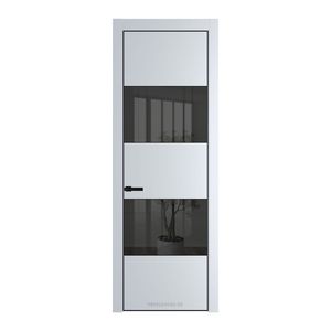 22 PA Вайт с профилем Черный с стеклом  зеркало grey