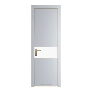 17 PE с вставкой из стекла монохром белый просветленный Лайт Грей с алюминиевой кромкой Золото
