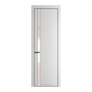 18 PE с вставкой из стекла перламутровый лак Крем Вайт с алюминиевой кромкой Деорэ