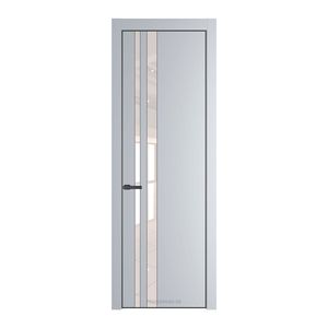 20 PE с вставкой из стекла перламутровый лак Лайт Грей с алюминиевой кромкой Серая Ночь