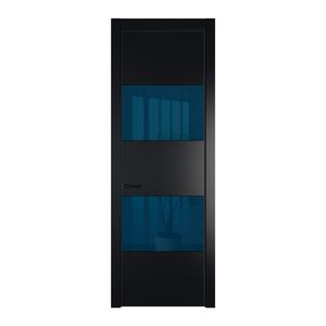 22 PE с вставкой из стекла зеркало blue Блэк с алюминиевой кромкой Черный