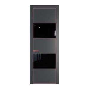 22 PE с вставкой из стекла черный лак Графит с алюминиевой кромкой Красный антрацит