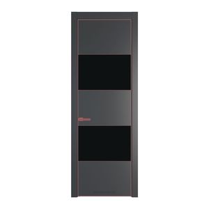 22 PE с вставкой из стекла монохром черный Графит с алюминиевой кромкой Красный антрацит