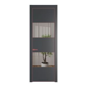 22 PE с вставкой из стекла зеркало Графит с алюминиевой кромкой Красный антрацит