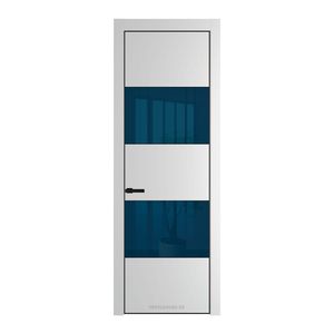 22 PE с вставкой из стекла зеркало blue Крем Вайт с алюминиевой кромкой Черный