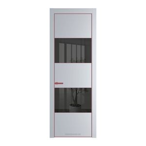 22 PE с вставкой из стекла зеркало grey Лайт Грей с алюминиевой кромкой Красный антрацит