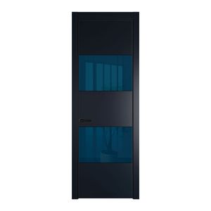 22 PE с вставкой из стекла зеркало blue Нэви Блу с алюминиевой кромкой Черный