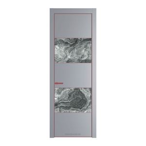 22 PE с вставкой из стекла атриум серебро Смоки с алюминиевой кромкой Красный антрацит