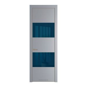 22 PE с вставкой из стекла зеркало blue Смоки с алюминиевой кромкой Никель
