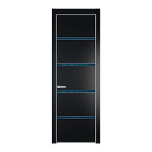 23 PE с вставкой из стекла зеркало blue Блэк с алюминиевой кромкой Матовая