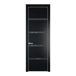 23 PE с вставкой из стекла зеркало grey Блэк с алюминиевой кромкой Матовая