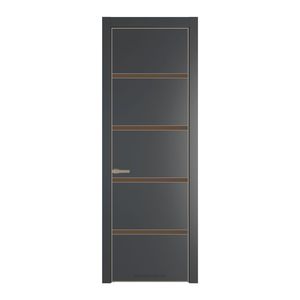 23 PE с вставкой из стекла монохром гляссе Графит с алюминиевой кромкой Никель