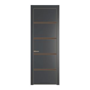 23 PE с вставкой из стекла монохром гляссе Графит с алюминиевой кромкой Шампань