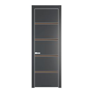 23 PE с вставкой из стекла монохром гляссе Графит с алюминиевой кромкой Вайт