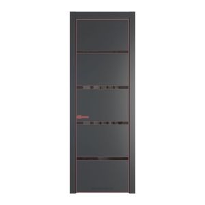 23 PE с вставкой из стекла зеркало grey Графит с алюминиевой кромкой Красный антрацит