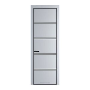 23 PE с вставкой из стекла монохром серый Лайт Грей с алюминиевой кромкой Черный