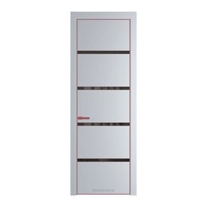 23 PE с вставкой из стекла зеркало grey Лайт Грей с алюминиевой кромкой Красный антрацит