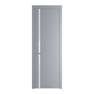 21 PW Смоки Lacobel Белый лак молдинг Никель матовый