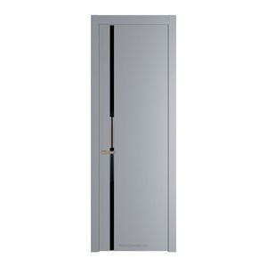 21 PW Смоки Lacobel Черный лак молдинг Никель матовый